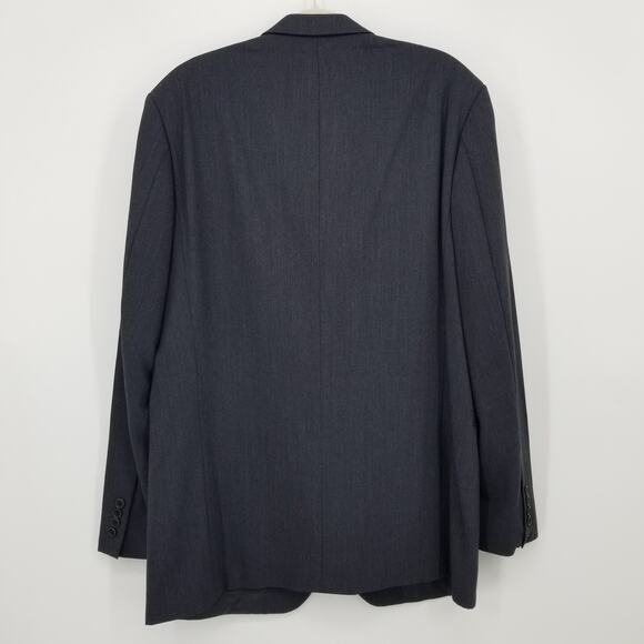 Hugo Boss Einstein Sigma Pure Wool Suit Coat 40L Mens 3 Button Blazer Charcoal - Picture 2 of 8